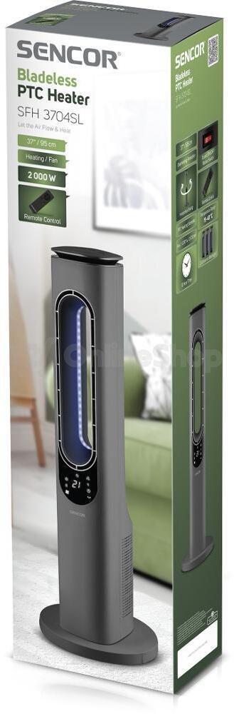 Keramické bezvrtulové topidlo Sencor SFH 3704SL