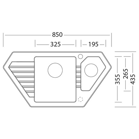 Sinks BRAVO 850.1 Granblack (foto 1)