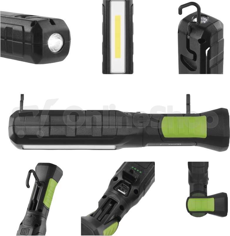 COB LED+LED nabíjecí svítilna Emos P4544, 800 lm, 2000 mAh