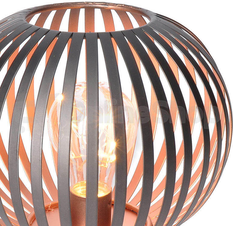 Solight kovová kulatá lucerna se žárovkou s micro LED, teplá bílá, měděná, 3xAA, 19cm