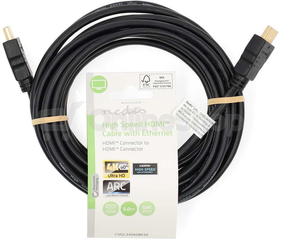High Speed HDMI™ kabel s Ethernetem NEDIS CVGL34060BK50