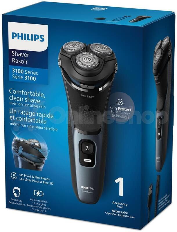 Holící strojek pánský Philips S3144/00 Wet&Dry Series 3000