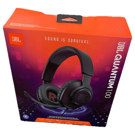 Sluchátka JBL Quantum 100, černá | Skutečná fotografie prodávaného kusu