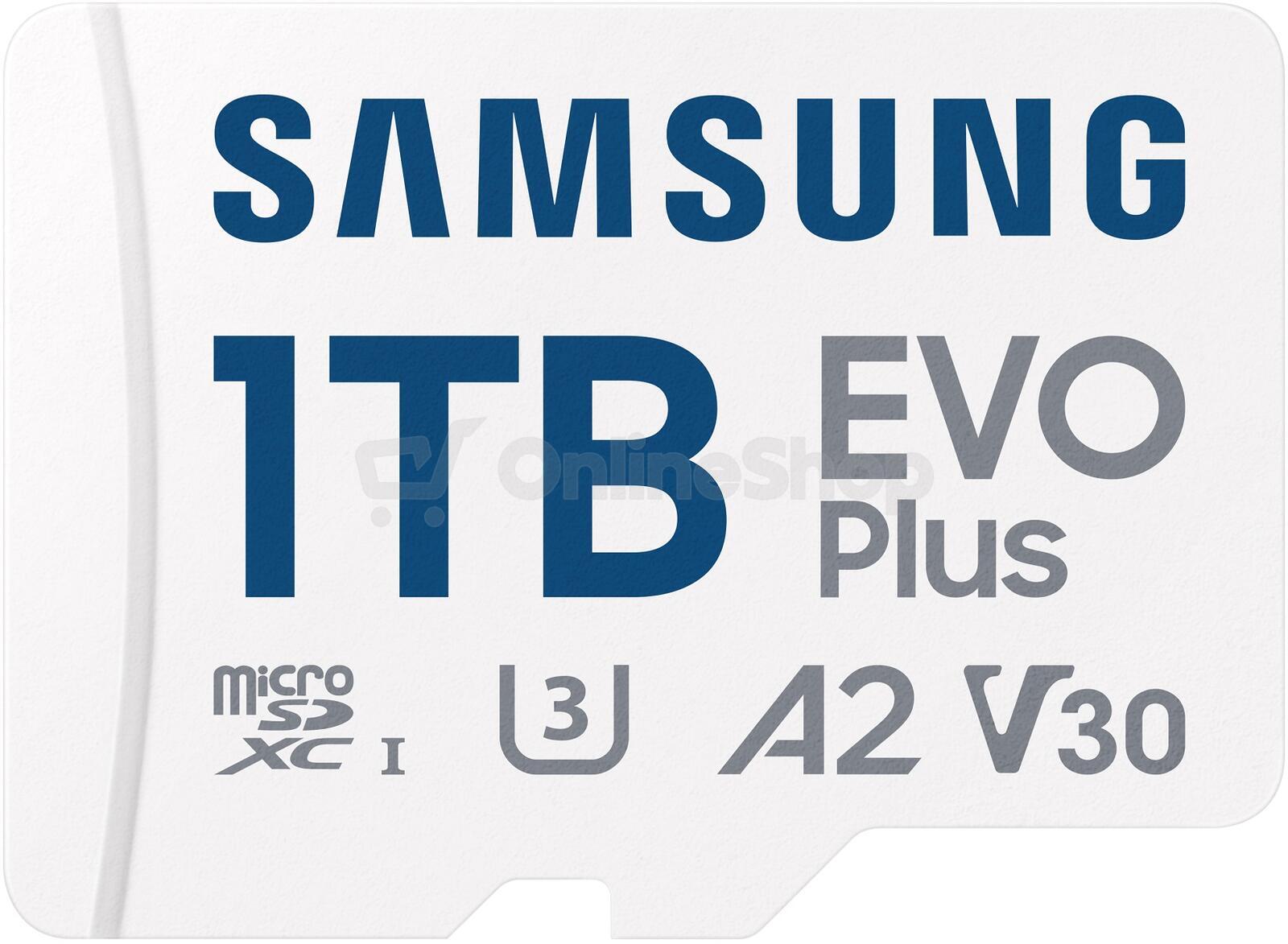 SAMSUNG EVO Plus 2024 MicroSDXC 1TB + SD Adaptér / CL10 UHS-I U3 / A2 / V30 (MB-MC1T0SA/EU)
