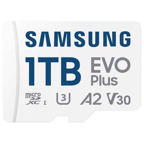 SAMSUNG EVO Plus 2024 MicroSDXC 1TB + SD Adaptr / CL10 UHS-I U3 / A2 / V30 (MB-MC1T0SA/EU)