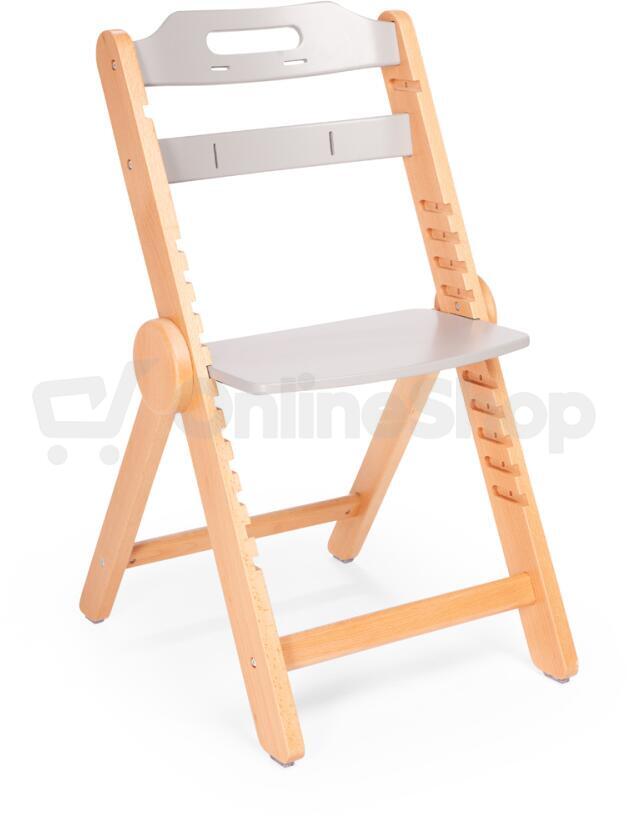 Jídelní židlička Kidnort Drömmer Unique přírodní šedá