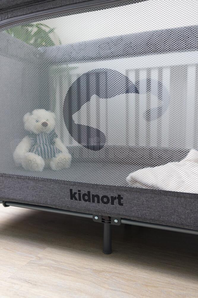 Cestovní postýlka Kidnort Ihalig světle šedá