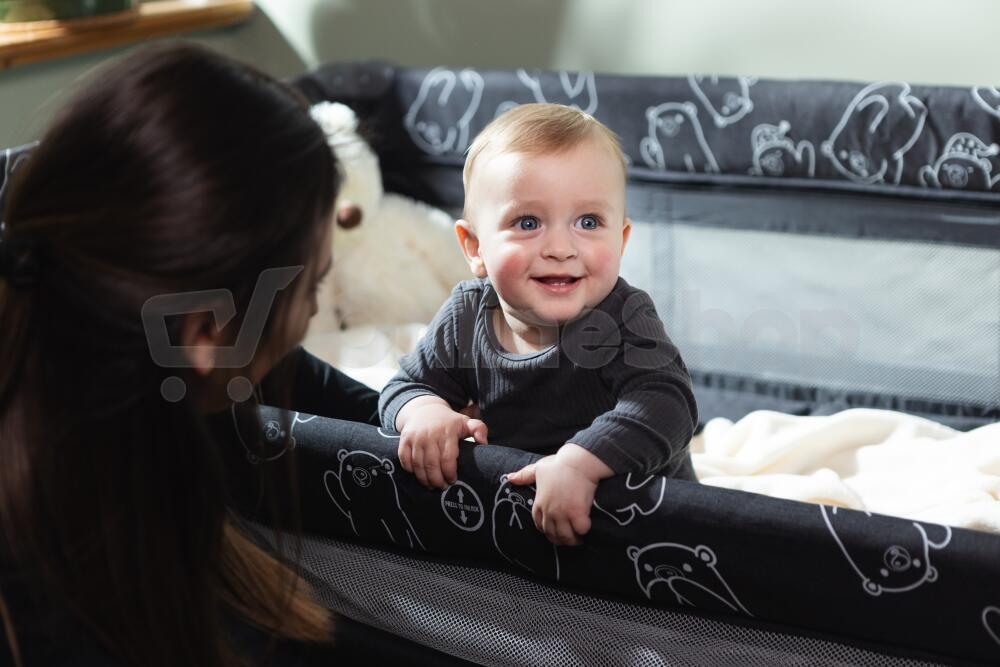Cestovní postýlka Kidnort Livsmiljö tmavě šedá