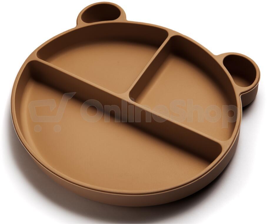 Silikonový dělený talíř Kidnort Retter tmavý