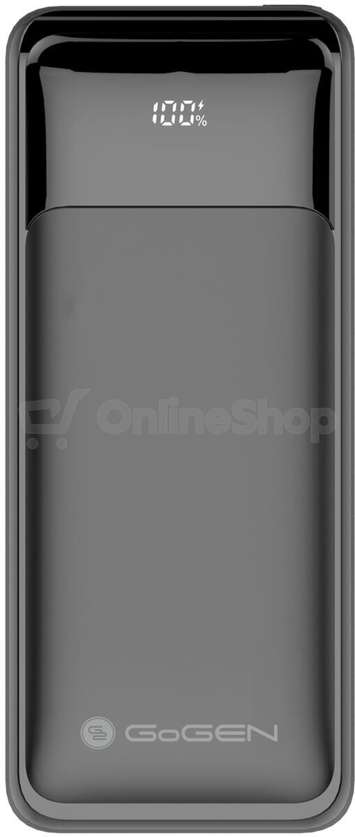 Powerbanka GoGEN 30000mAh, USB-C PD 65W, QC 22,5W, LCD - černá
