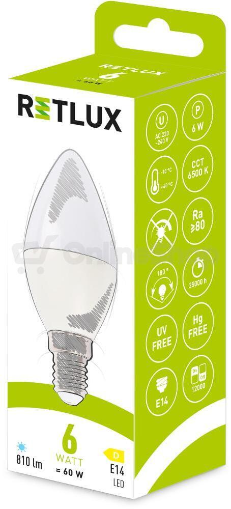 LED žárovka candle Retlux RLL 628