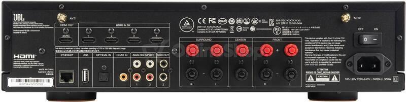 JBL MA510 - AV zesilovač 5.2, 75 W, 8K, Wi-Fi, Bluetooth, Dolby Vision - černý
