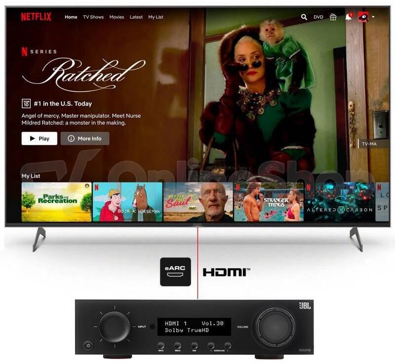 JBL MA510 - AV zesilovač 5.2, 75 W, 8K, Wi-Fi, Bluetooth, Dolby Vision - černý