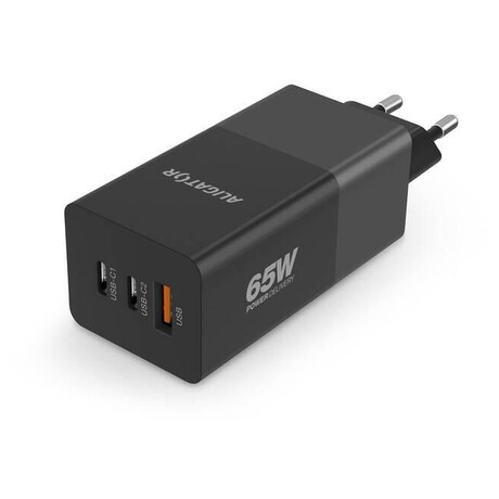 Aligator GaN, PD&nbsp;65W, 2xUSB-C, 1xUSB-A, černá (foto 2)