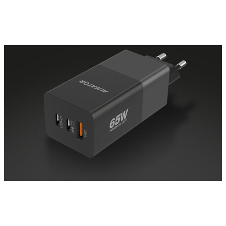 Aligator GaN, PD&nbsp;65W, 2xUSB-C, 1xUSB-A, černá (foto 6)
