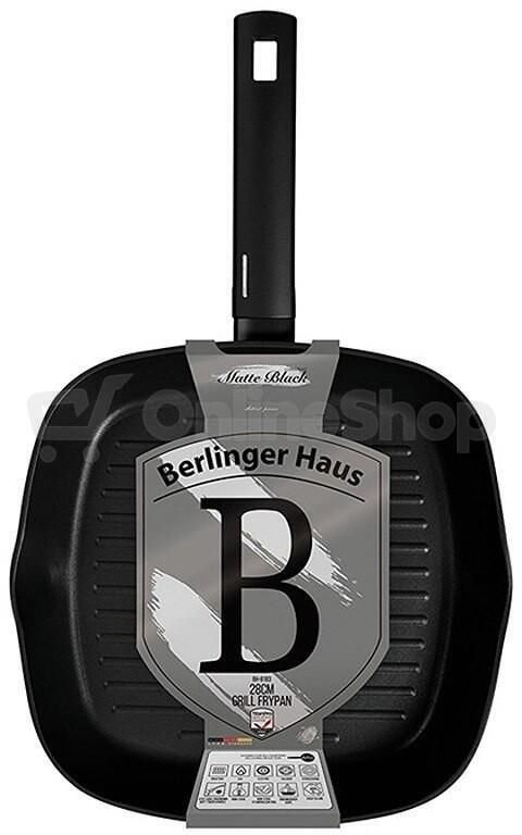 BERLINGERHAUS Pánev grilovací 28 cm Matte Black Collection BH-8183