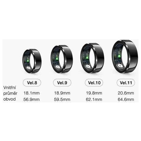 Chytr prsten ALIGATOR Smart Ring, vel.8, zlat