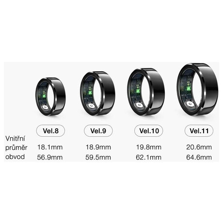 Aligator Smart Ring velikost 9,&nbsp;černý (foto 9)