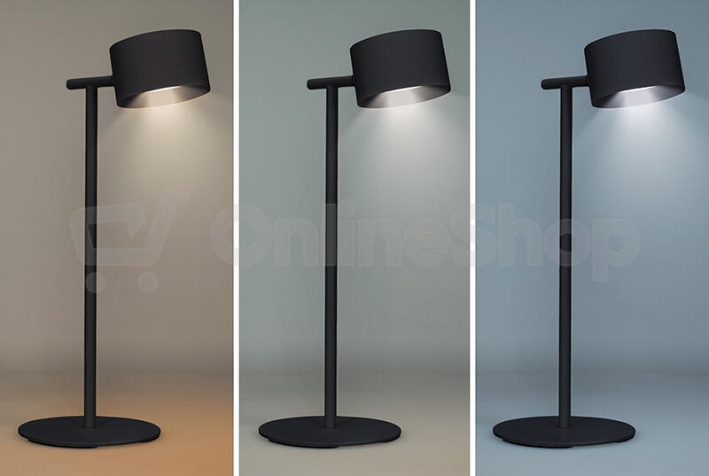 Solight LED nabíjecí lampička 3v1, 280lm, změna CCT, stmívání, černá