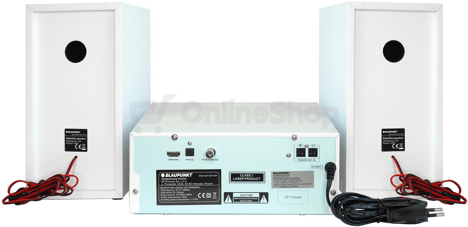 Micro systém BLAUPUNKT MS30.2BT EDITION FM/CD/MP3/HDMI ARC/USB/Bluetooth
