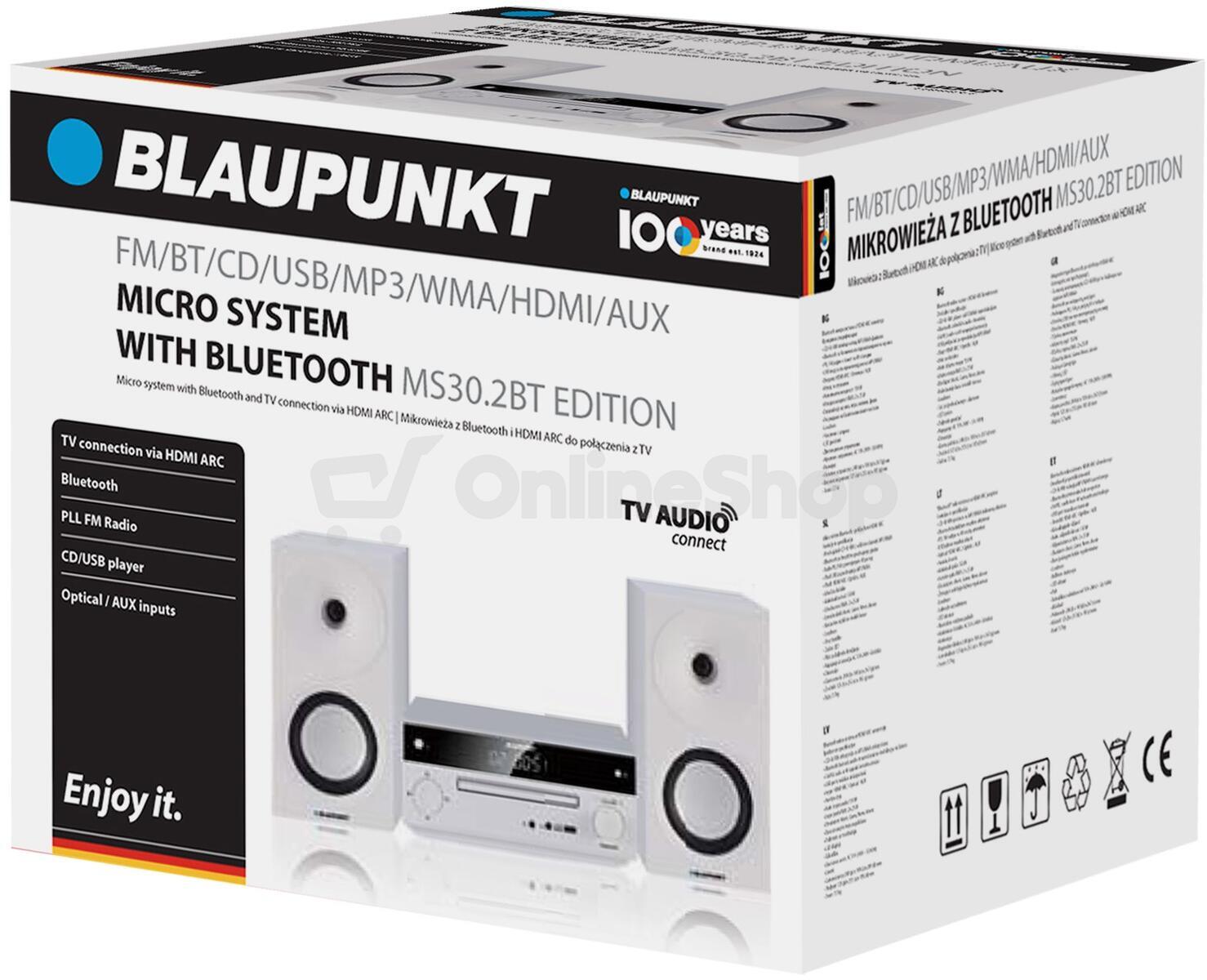 Micro systém BLAUPUNKT MS30.2BT EDITION FM/CD/MP3/HDMI ARC/USB/Bluetooth