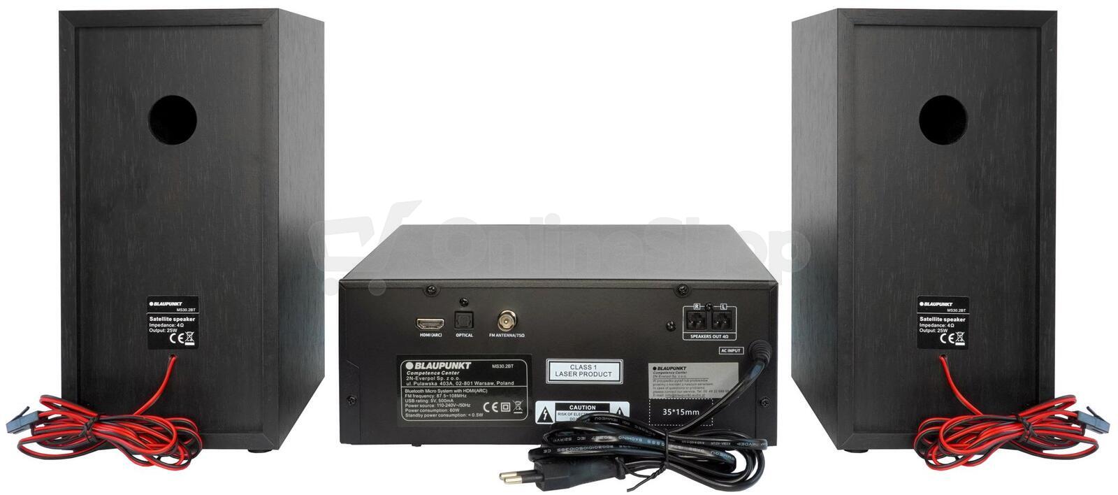 Micro systém BLAUPUNKT MS30.2BT FM/CD/MP3/HDMI ARC/USB/Bluetooth