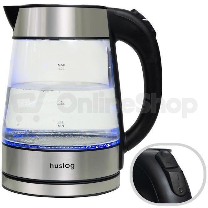 Rychlovarná konvice Huslog 1,7l, skleněná