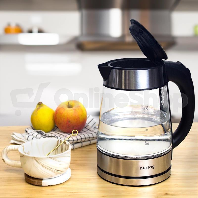 Rychlovarná konvice Huslog 1,7l, skleněná