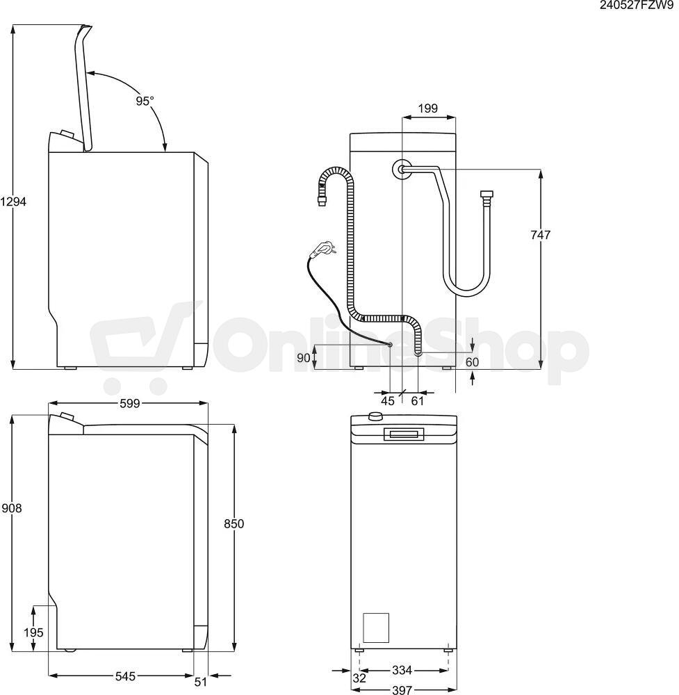 Pračka Electrolux EW6T5362C 600 SensiCare