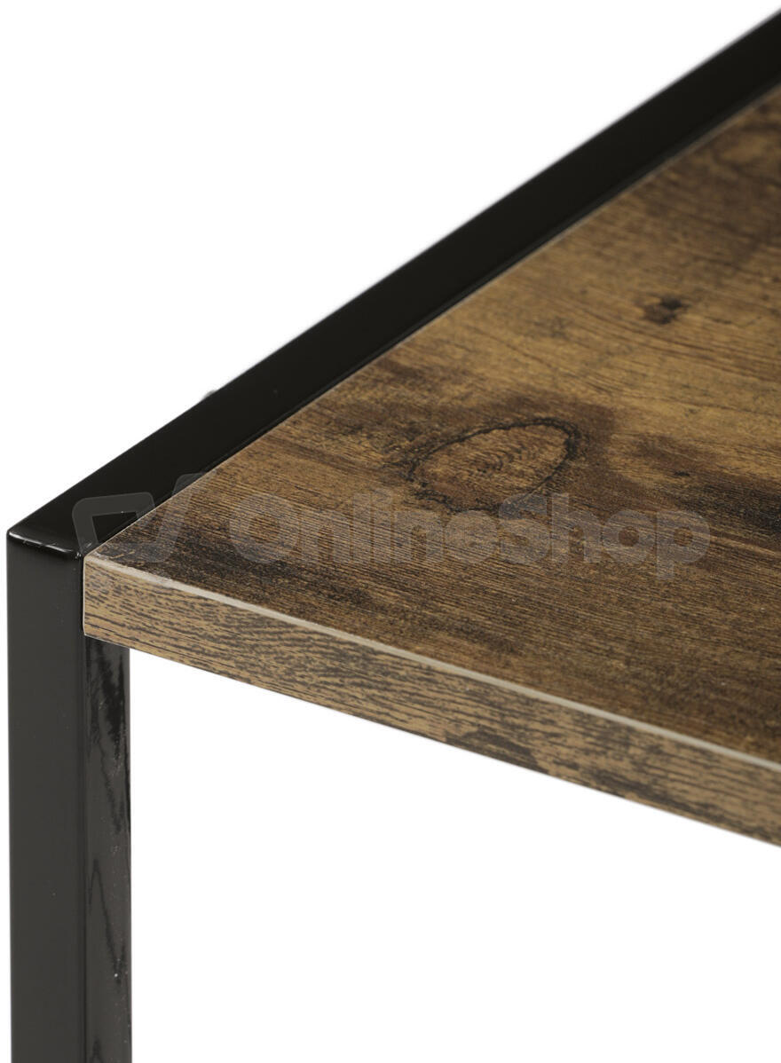 Botník Autronic (GD-414 OLW) MDF, dekor staré dřevo sonoma, černý kov