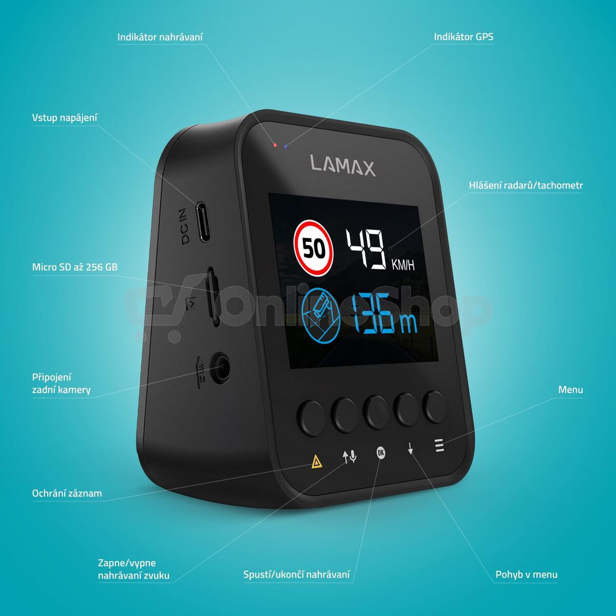 Autokamera přední LAMAX F10 GPS 4K