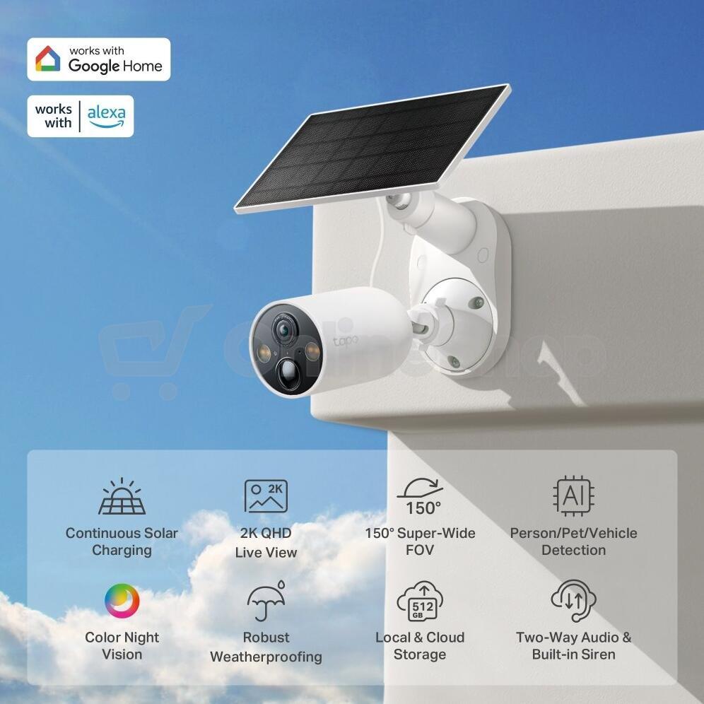 TP-Link Tapo C425 KIT - Sada bezpečnostní kamery a solárního panelu