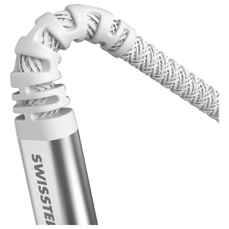 DATOVÝ KABEL SWISSTEN ARAMID REINFORCED USB / USB-C 1,5 M BÍLÝ