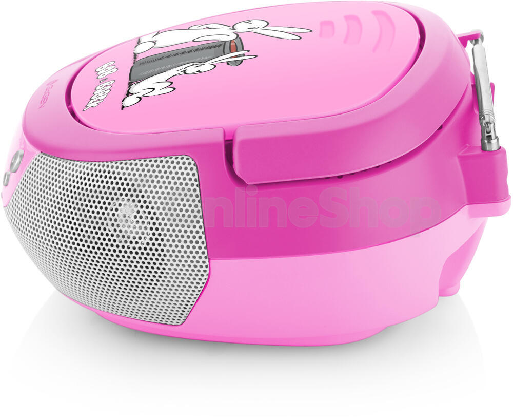 Radiopřijímač s CD GoGEN BOB A BOBEK PŘEHRÁVAČ, růžový