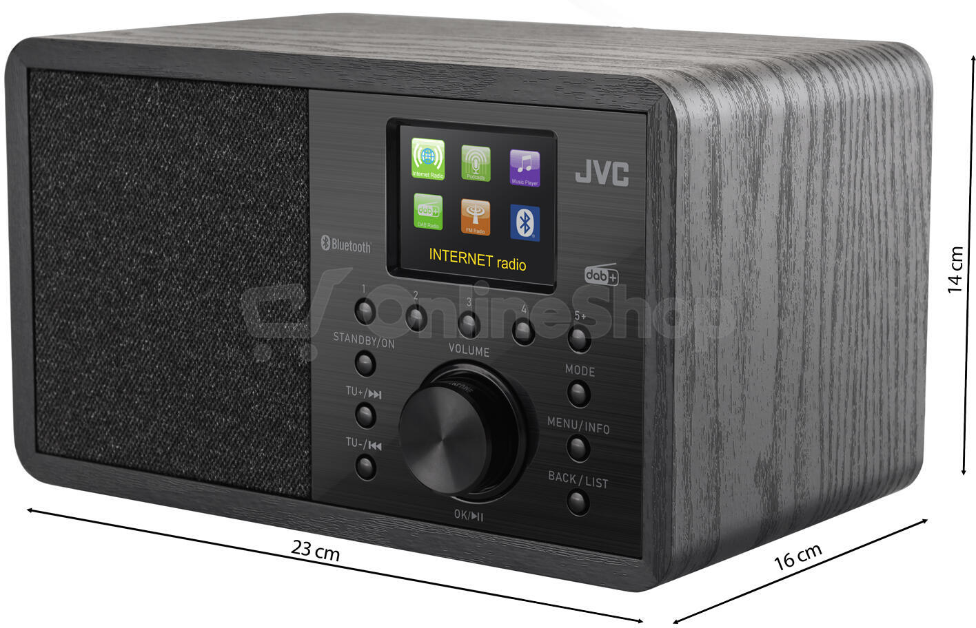 Internetové rádio s DAB+ JVC RA-E814B, černé