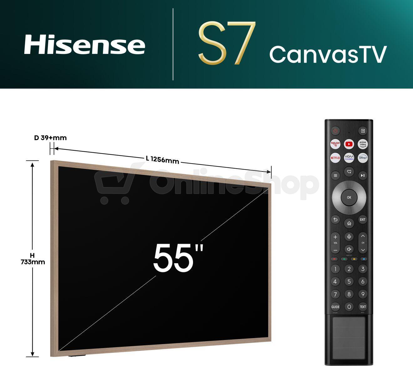 QLED TV Hisense Canvas 55S7NQ