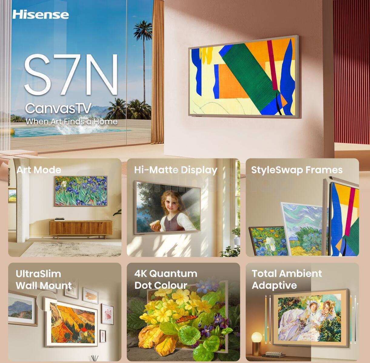 QLED TV Hisense Canvas 55S7NQ