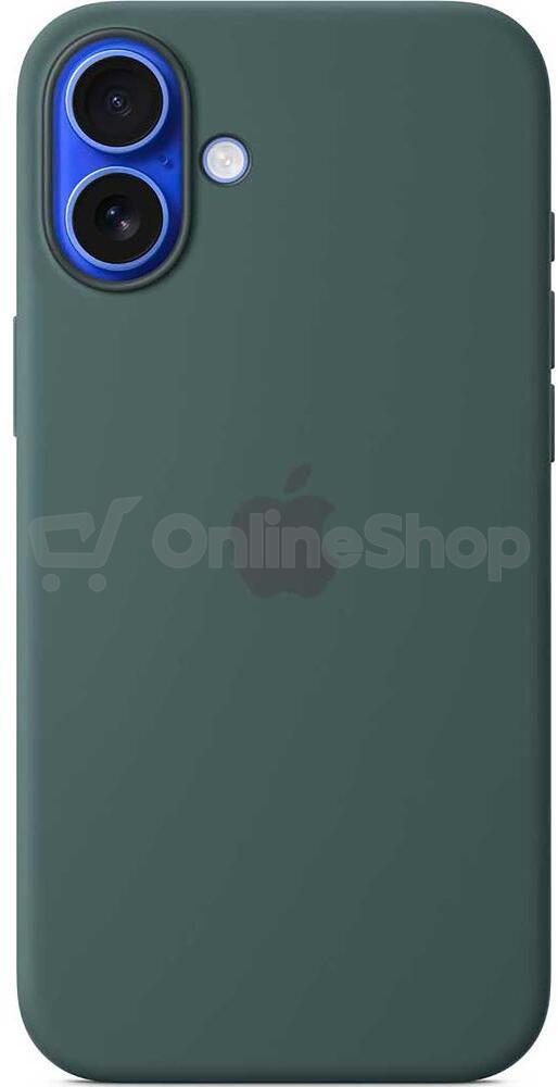 Apple iPhone 16 Plus Silicone Case with MS - Lake Green (MYYH3ZM/A)