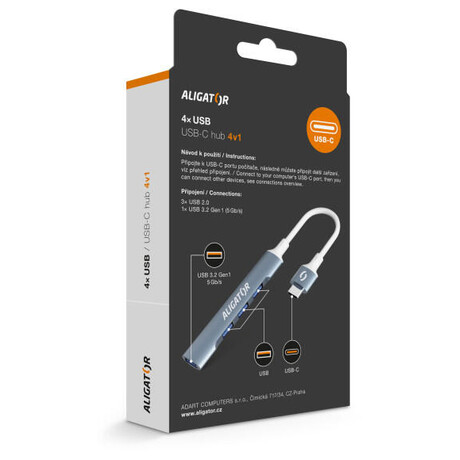 USB-C Hub Aligator 4x USB