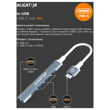 Aligator 4x&nbsp;USB (foto 3)