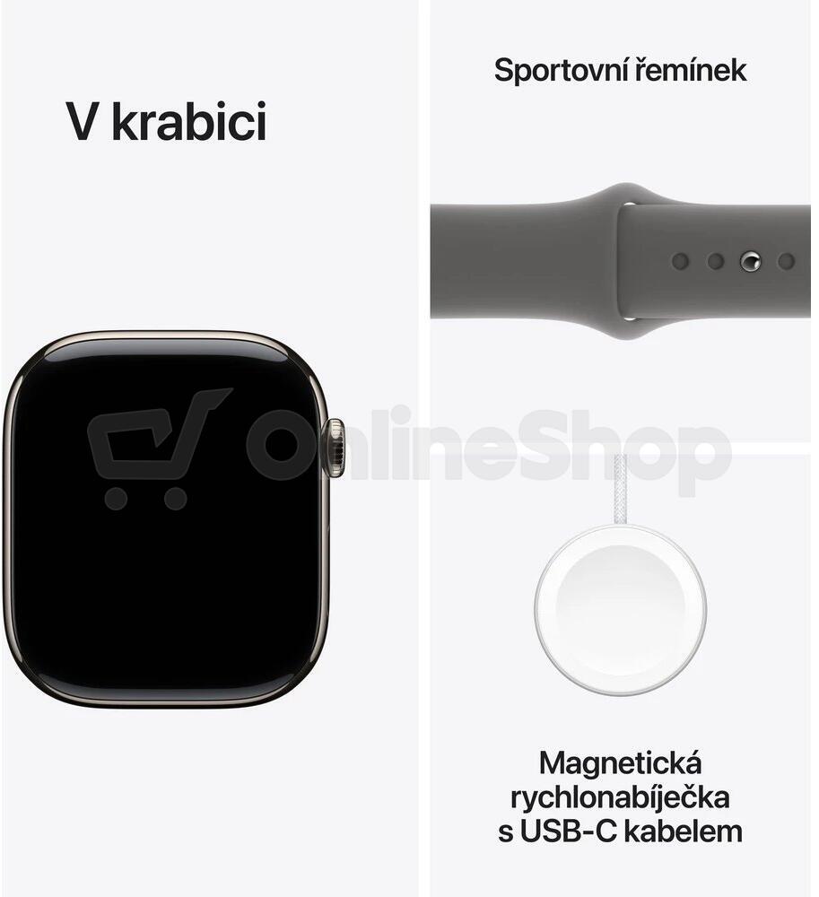 Chytré hodinky Apple Watch S10 CELL 46 S/M, Tit/Grey