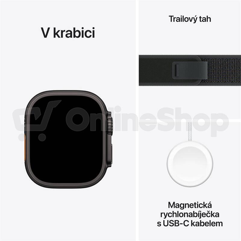 Chytré hodinky Apple Watch Ultra 2, Black Trail Loop