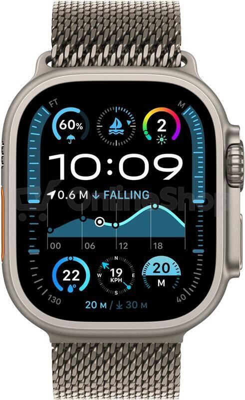 Chytré hodinky Apple Watch Ultra 2, Natural Titanium