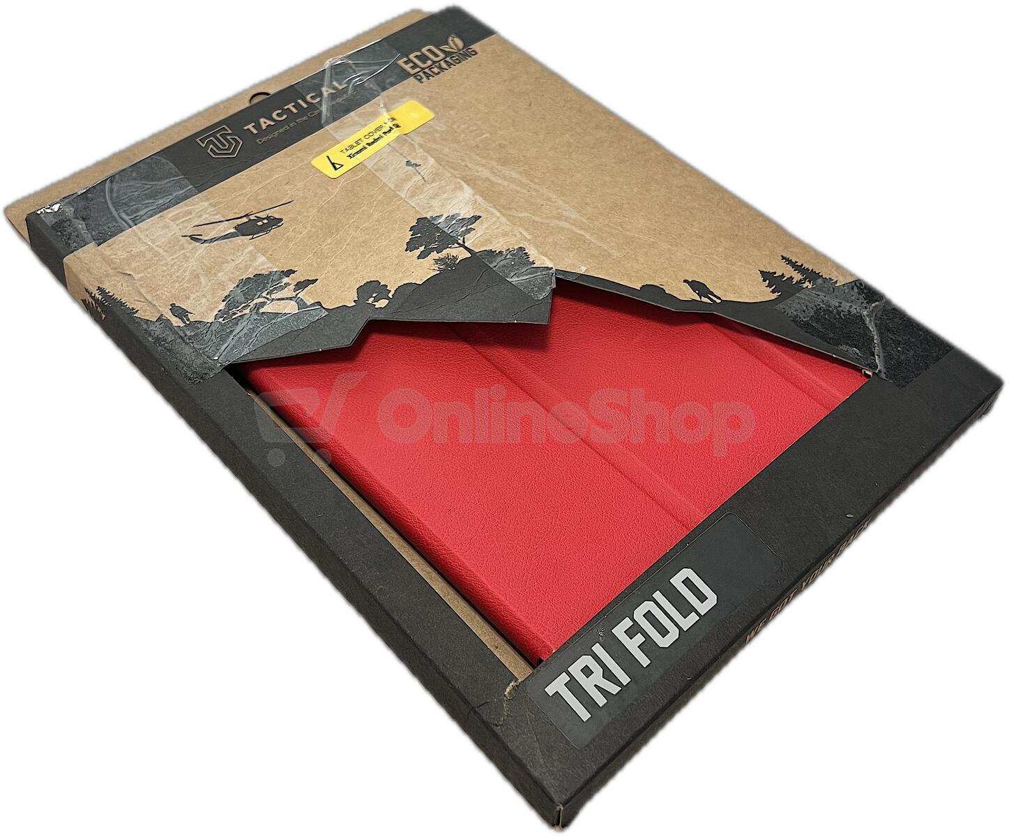 Tactical Book Tri Fold Pouzdro pro Xiaomi Redmi Pad SE Red | Skutečná fotografie prodávaného kusu | Skutečná fotografie prodávaného kusu | Skutečná fotografie prodávaného kusu