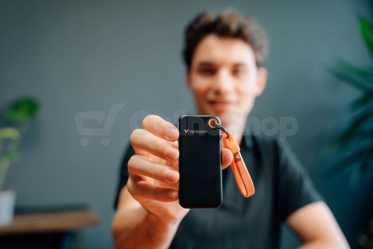 Verbatim Pocket SSD 1TB USB 3.2 Gen 2, externí Solid State Drive, černá/oranžová (32193)