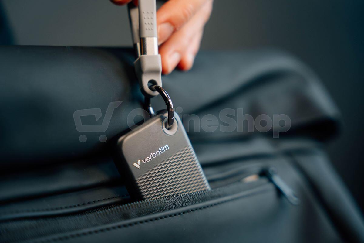 Verbatim Pocket SSD 1TB USB 3.2 Gen 2, externí Solid State Drive, černá/šedá (32190)