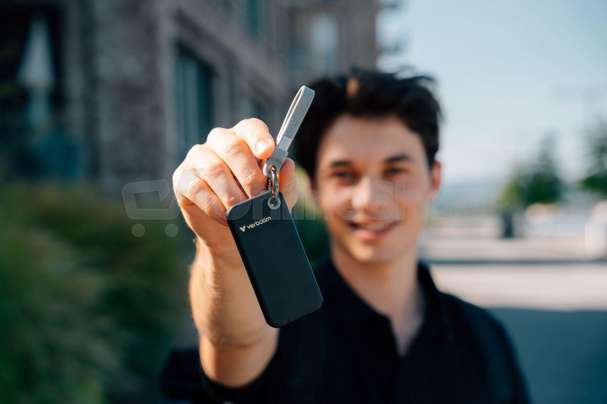 Verbatim Pocket SSD 1TB USB 3.2 Gen 2, externí Solid State Drive, černá/šedá (32190)