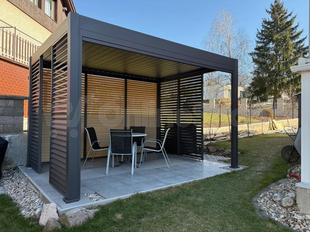 Panel ROJA WOOD 1 m pro bioklimatickou pergolu, horizontální