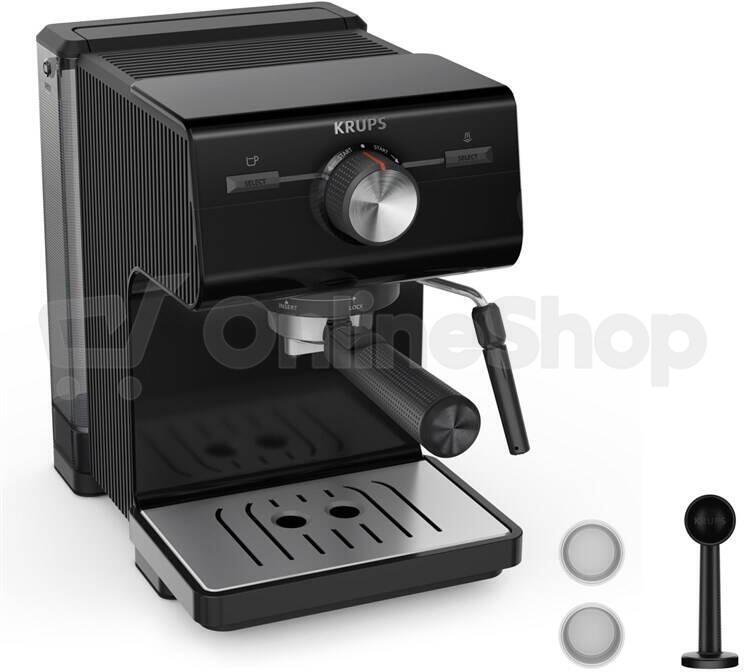Pákový kávovar Krups Authentic XP381810, černý