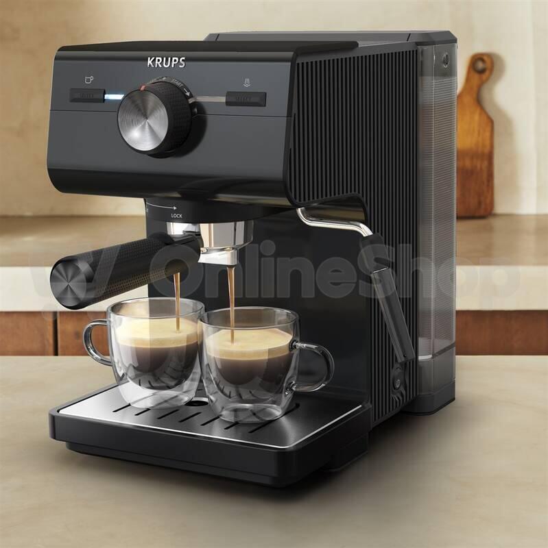 Pákový kávovar Krups Authentic XP381810, černý